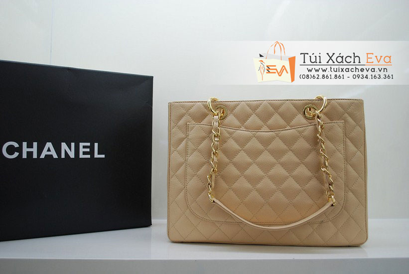 tui xach chanel shopping super da hot mau kem xich vang dep