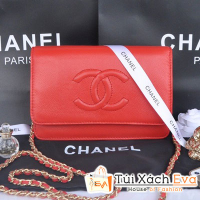 Túi Xách Chanel WOC Timeless Clutch Siêu Cấp Màu Đỏ Tươi Đẹp