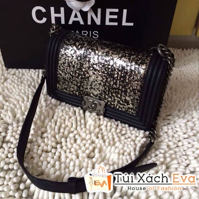 Túi Xách Chanel Boy Hoa Siêu Cấp Màu Đen Đẹp