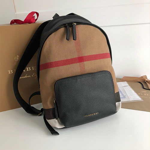 Balo Burberry Canvas Kẻ Sọc Siêu Cấp Size 40cm