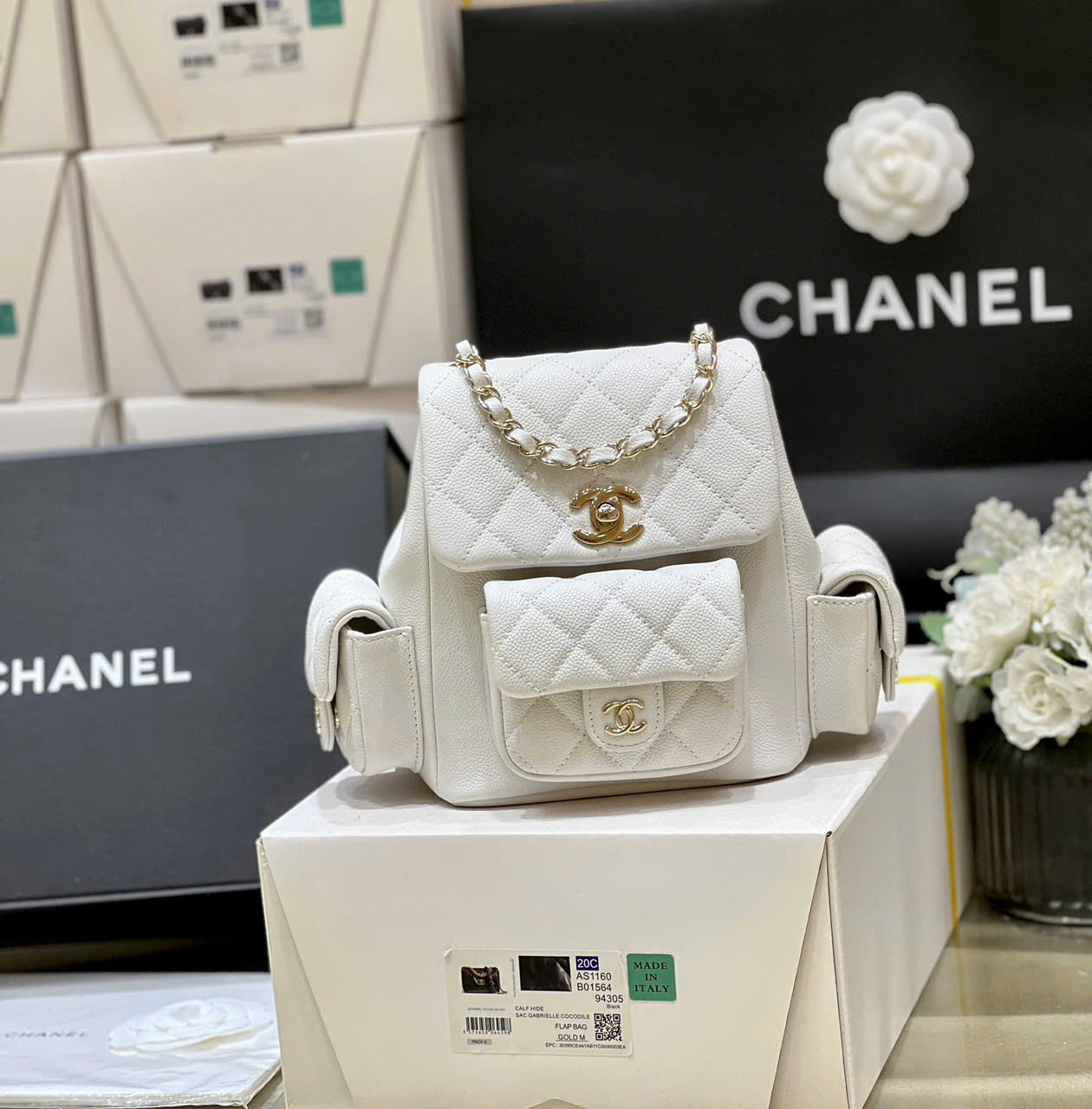 Balo Chanel 23K – Duma Backpack Like Auth size 19,5cm