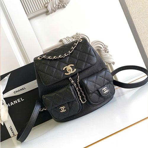 Balo Chanel Duma 24A Backpack Màu Đen Siêu Cấp Size 21cm