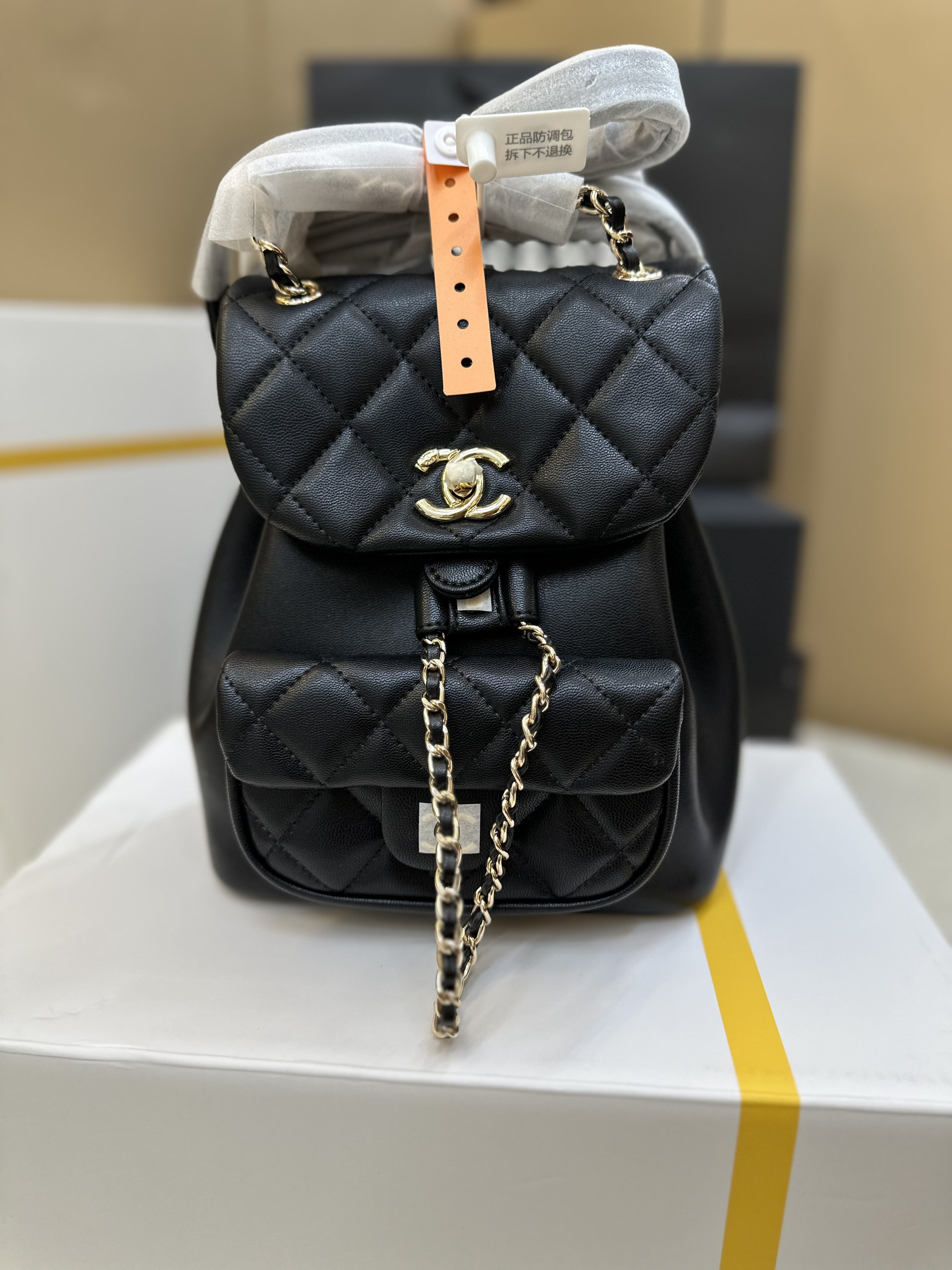 Balo Chanel Mini Duma Backpack Super Màu Đen