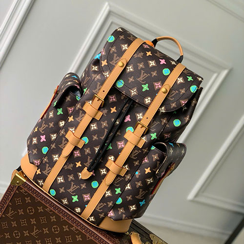 Balo LV Christopher Monogram Craggy Màu Đen M25240 Siêu Vip 44 cm
