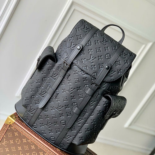 Balo LV Christopher Taurillon Màu Đen M55699 Siêu Vip 44 cm