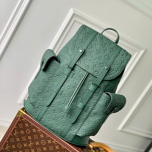 Balo LV Christopher Taurillon Màu Xanh Lục M24428 Siêu Vip 44 cm