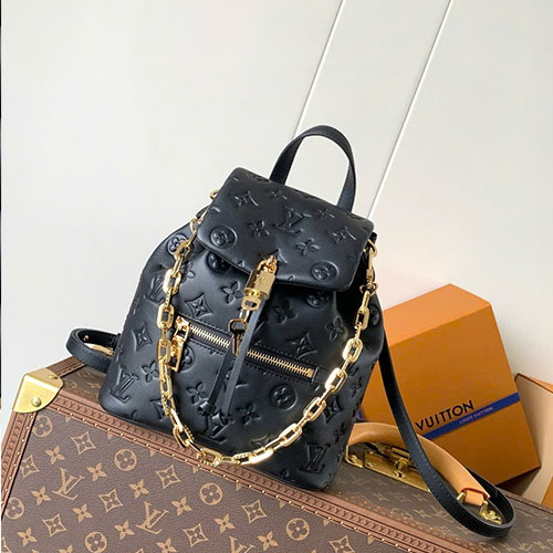 Balo LV Coussin Backpack Small M13357 Màu Đen Siêu Cấp 26 cm