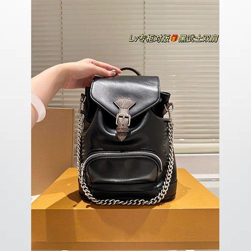 Balo LV Montsouris Vibe PM Màu Đen M12587 Fullbox Size 27cm