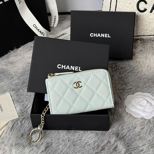 Bảng Màu 01 Ví Chanel L-zip AP0221 Siêu Cấp Size 12 cm