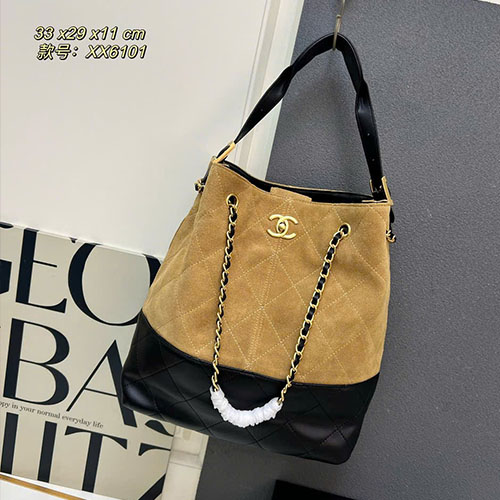 Bảng Màu Chanel 25A Tote Bucket Bag XX6101 Super Size 33cm