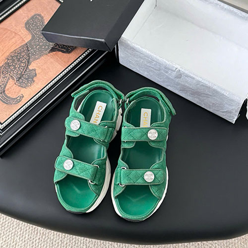 Bảng Màu Giày Chanel 25 Magic Tape Sandals Siêu Cấp Size 35 - 39