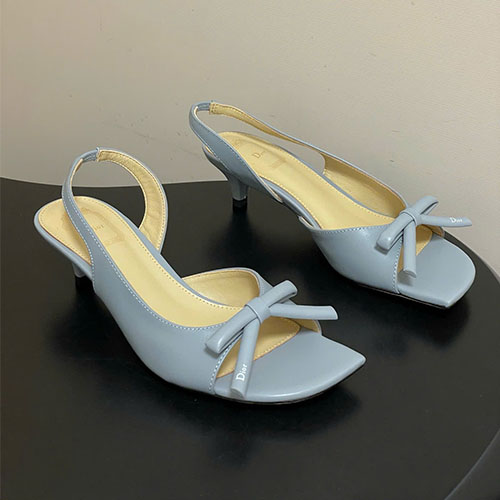 Bảng màu Dép Dior D-Bow Kitten Heel 26SS – Siêu Cấp