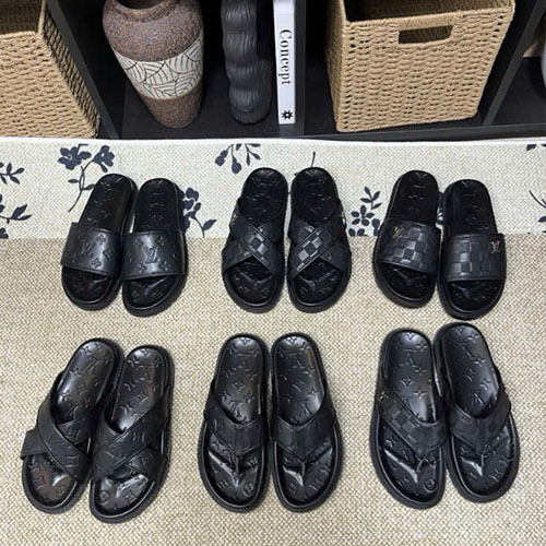 Bảng Màu Dép Xỏ Ngón Nam Louis Vuitton 2025 Super Size 38 ~ 46