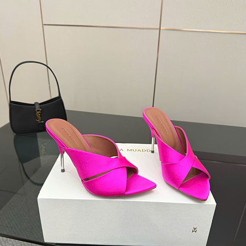 Bảng Màu Giày Cao Gót Amina Muaddi Satin Siêu Cấp Size 35 ~ 39