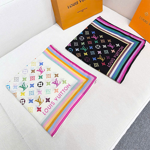 Bảng Màu Khăn Choàng LV Monogram Multicolor Siêu Cấp Size 134 cm
