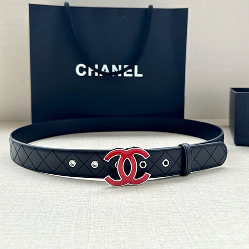 Bảng Màu Thắt Lưng Chanel Da Bê Màu Đen Super Size 3.0 cm