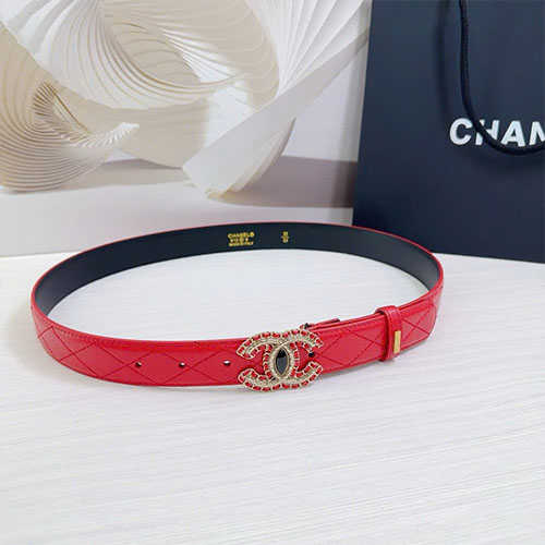 Bảng Màu Thắt Lưng Chanel Da Bò Logo Vàng Super Size 3.0 cm