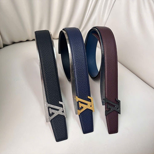 Bảng Màu Thắt Lưng Nam Louis Vuitton Da Togo Siêu Cấp Size Rộng 3.5cm