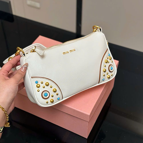 Bảng Màu Túi Miu Miu Baguette Màu Nâu Full box Size 24 cm