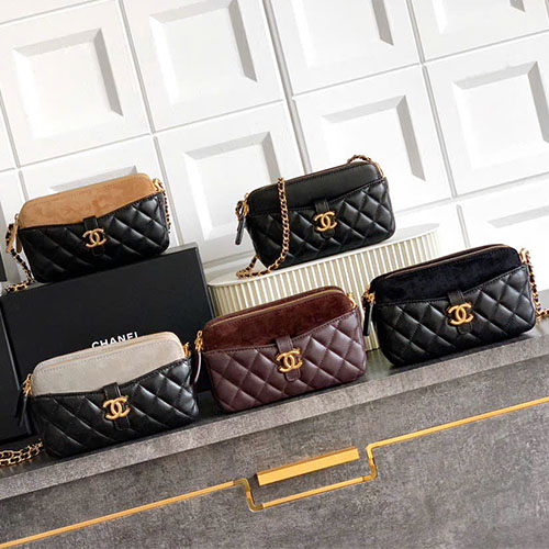 Bảng Màu Túi Xách Chanel 25A Da Lộn Siêu Cấp Size 17.5cm
