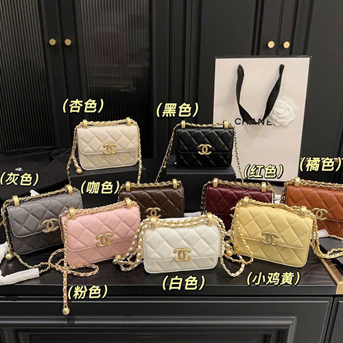 Bảng Màu Túi Xách Chanel Double Gold Ball Drawstring Bag Fullbox Size 12.9 cm