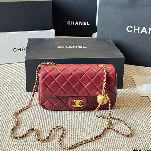 Bảng Màu Túi Xách Chanel Gold Ball Square Bag Fullbox Size 20 cm