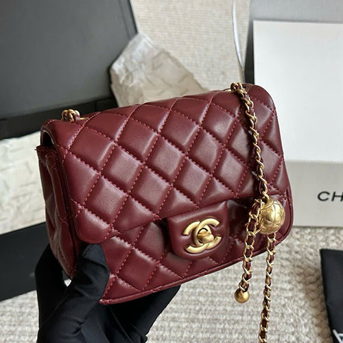 Bảng Màu Túi Xách Chanel Mini Gold Ball Full Box Size 17 cm