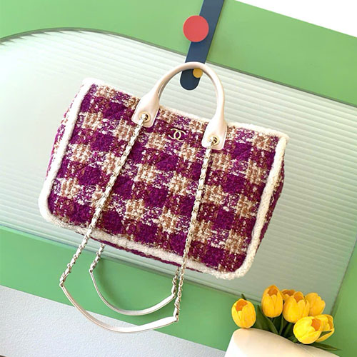 Bảng màu Túi xách Chanel Siêu Vip 25N – Màu Tím Trắng Xanh