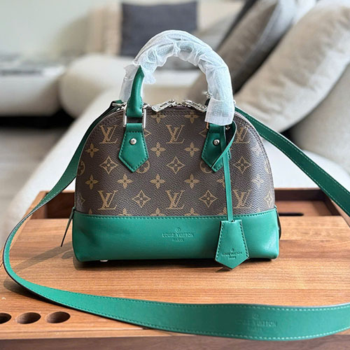 Bảng Màu Túi Xách LV Alma Màu Nâu Phối Hồng Full box Size 23cm