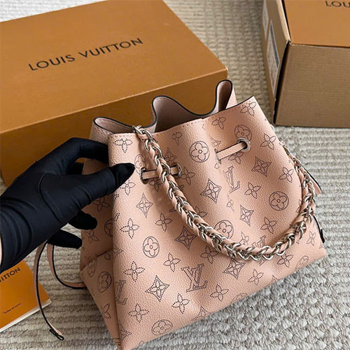 Bảng màu Túi Xách LV Super Bella Bucket Da Bò Monogram full box