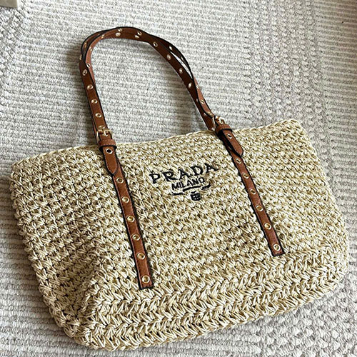 Bảng Màu Túi xách Prada Đan Cói Full Box Size 42 cm