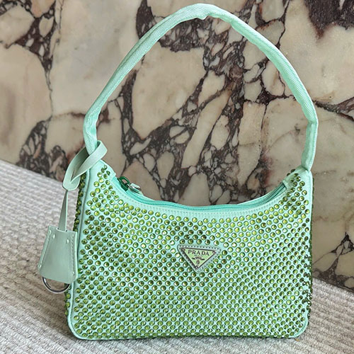 Bảng Màu Túi xách Prada Hobo Nylon Shoulder Bag Full Box Size 22 cm