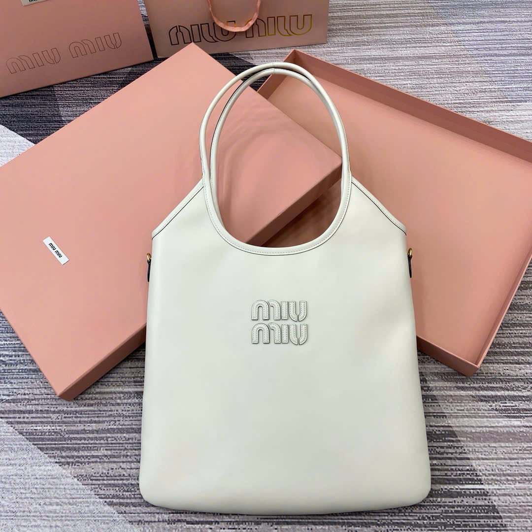 Bảng Màu Túi Xách Tote Miu Miu IVY Da Bò 5BG231 Size 40cm