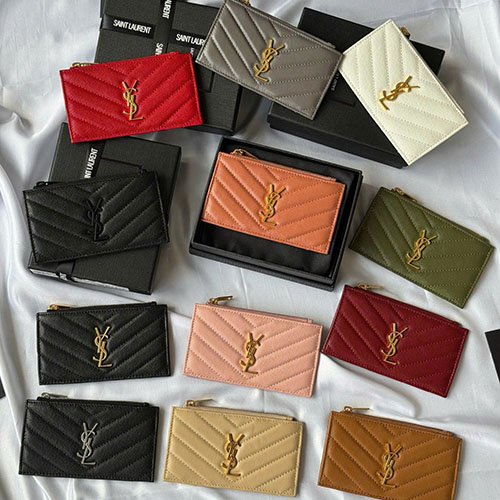 Bảng Màu Ví Card YSL 607915 Siêu Cấp Size 13 cm