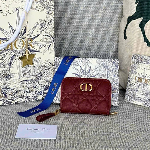 Bảng Màu Ví Dior Caro Mini Khoá Kéo S5034 Siêu Cấp Size 11 cm