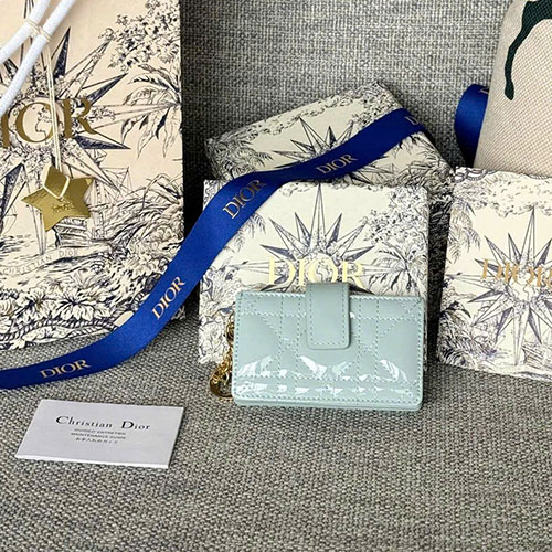 Bảng Màu 1 Ví Dior Lady 5 ngăn S00740NMJ-M900-TU Siêu Cấp Size 10.4 cm