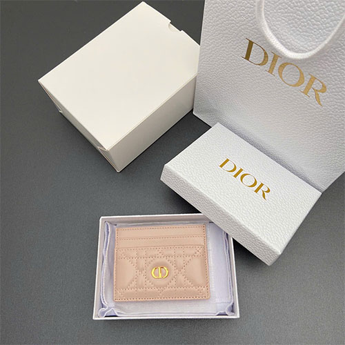 Bảng màu Ví Đựng Thẻ Dior Caro Freesia Card Holder S5130 Da Bò Siêu Cấp