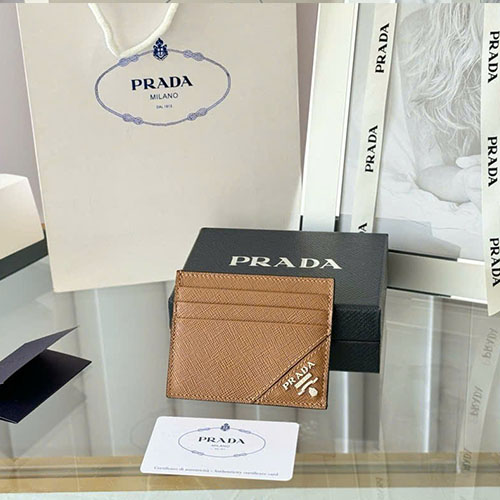 Bảng Màu Ví Đựng Thẻ Nam Prada Da Saffiano 2MC223 Siêu Cấp Size 10cm