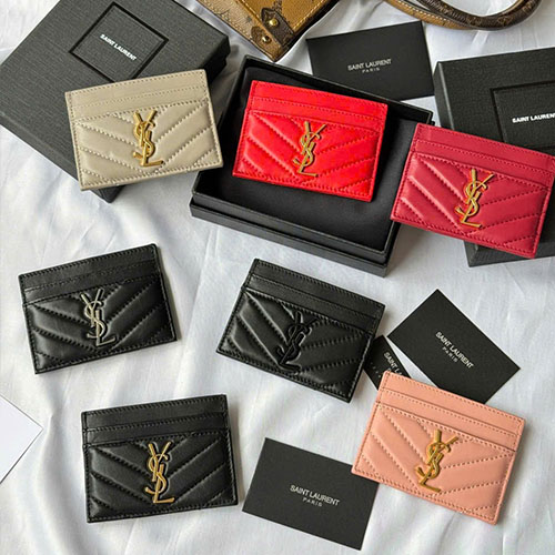 Bảng Màu Ví Đựng Thẻ YSL Monogram 423291 Siêu Cấp Size 10cm