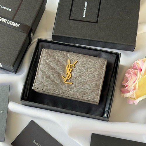 Bảng Màu Ví Ngắn YSL Da Cá 596323 Siêu Cấp Size 10cm