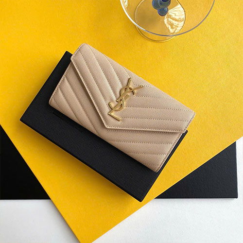 Bảng Màu Ví YSL Envelope Long Wallet 437469 Siêu Cấp Size 19 cm