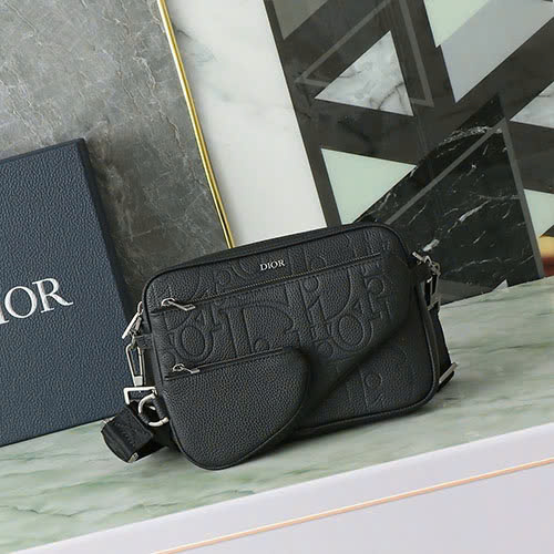 Bộ Túi Ba Món Yên Ngựa Dior 1ADPO276LLG_H00N Màu Đen Siêu Vip Size 23.3cm