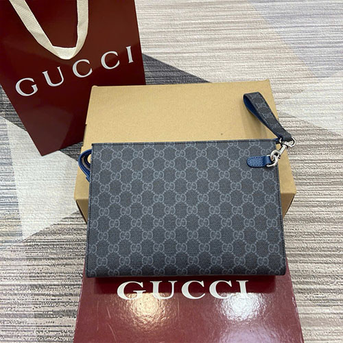Cuth Gucci GG Supreme Viền Da Xanh 768255 Siêu Cấp Size 26 cm
