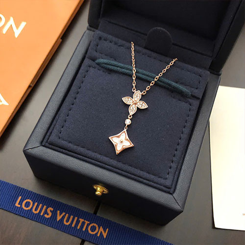 Dây Chuyền Louis Vuitton Bốn Lá & Hoa Đôi Super
