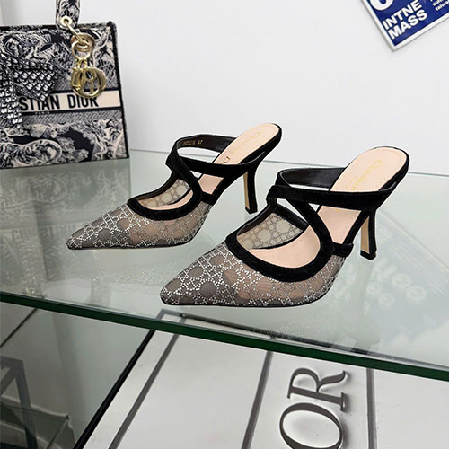 Dép Cao Gót Dior Capture Crystal Mule 2025 Siêu Cấp
