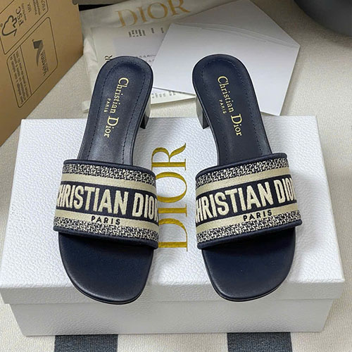 Dép Cao Gót Dior Dway Màu Xanh Đen Siêu Cấp Size 35 – 39