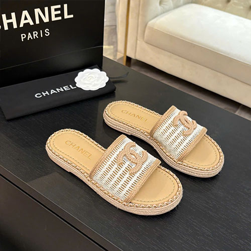 Dép Chanel Double C Màu Trắng Siêu Cấp Size 35–39