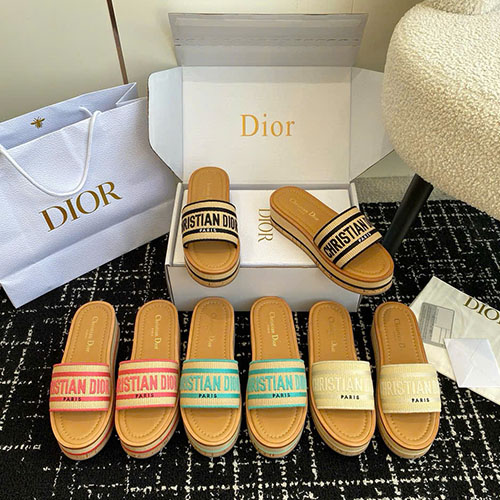 Dép Dior Đế Dày Thêu Siêu Cấp Size 35 ~ 39