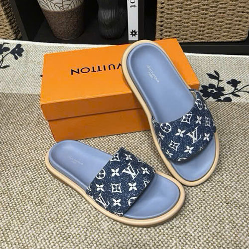 Dép Đôi Louis Vuitton 2025 Màu Xanh Siêu Cấp Size 35 ~ 46