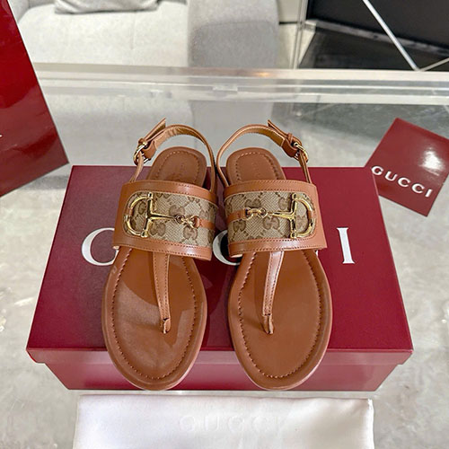 Dép Gucci Sandal Horsebit Màu Nâu Siêu Cấp Size 35-42